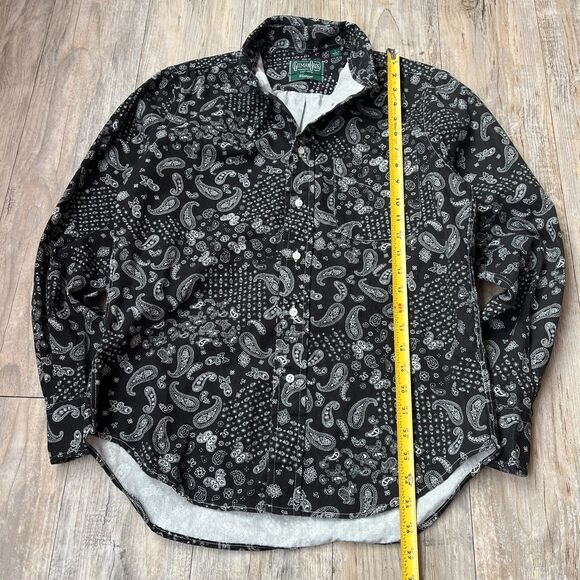 Gitman Bros Vintage Bandana Button Down Long Sleeve Western Made in USA Small - Picture 7 of 9